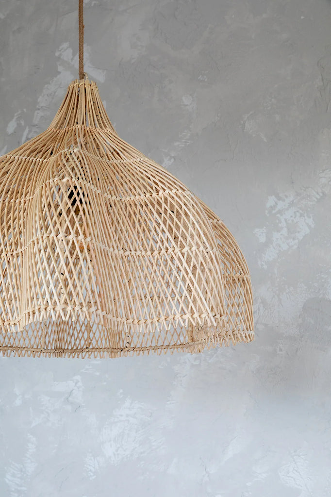 Abat-jour Whipped en rotin - Naturel - M - Bazar Bizar