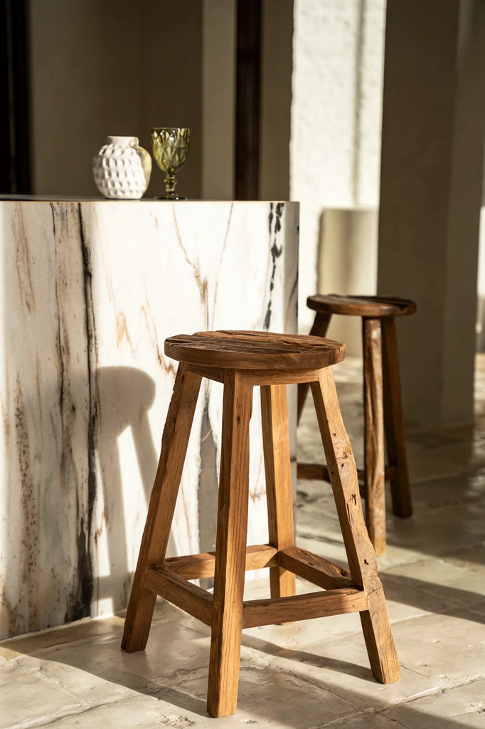 Tabouret de bar Shibori - Naturel