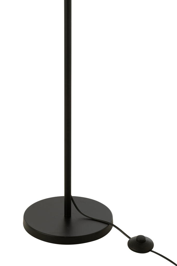 Lampadaire Kediri en métal/osier noir - J-Line