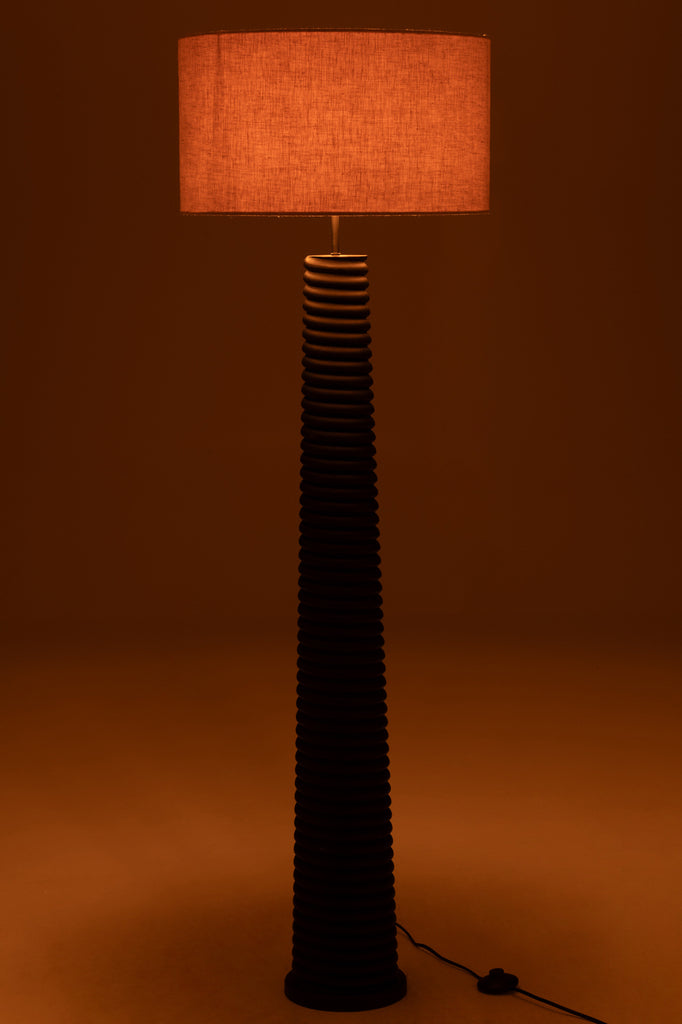 Lampadaire Mentawai en bois d'ailanthus noir - J-Line