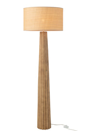 Lampadaire Tikitiki en bois d'ailanthus naturel - J-Line