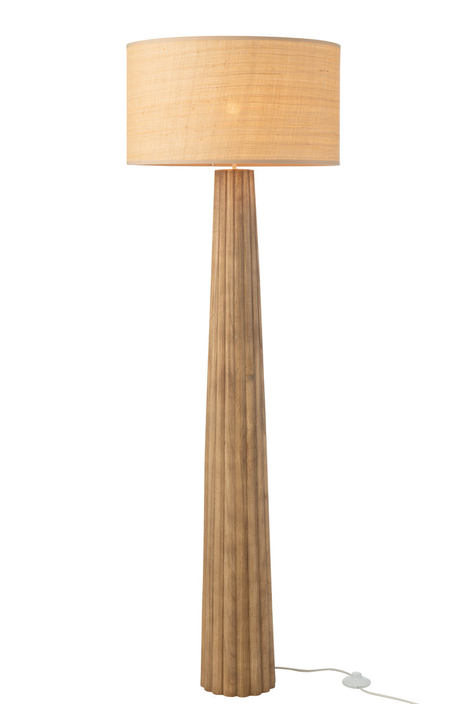 Lampadaire Tikitiki en bois d'ailanthus naturel - J-Line