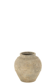 Cache-pot Antique en ciment beige petit - J-Line