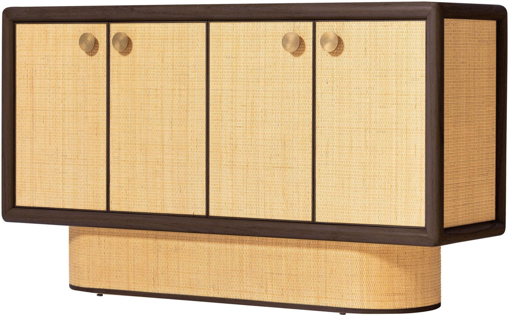 SUR DEVIS - Buffet Granada en Bois de Mindi et Rotin - Versmissen - Club Pelita