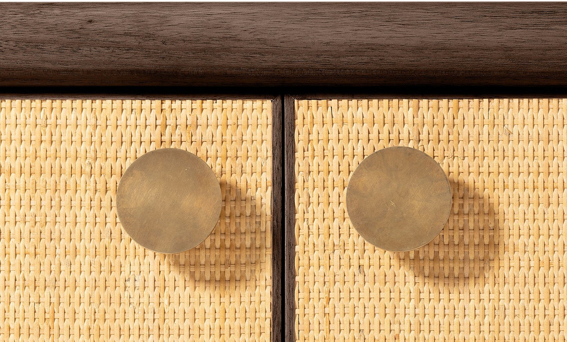 SUR DEVIS - Buffet Granada en Bois de Mindi et Rotin - Versmissen - Club Pelita