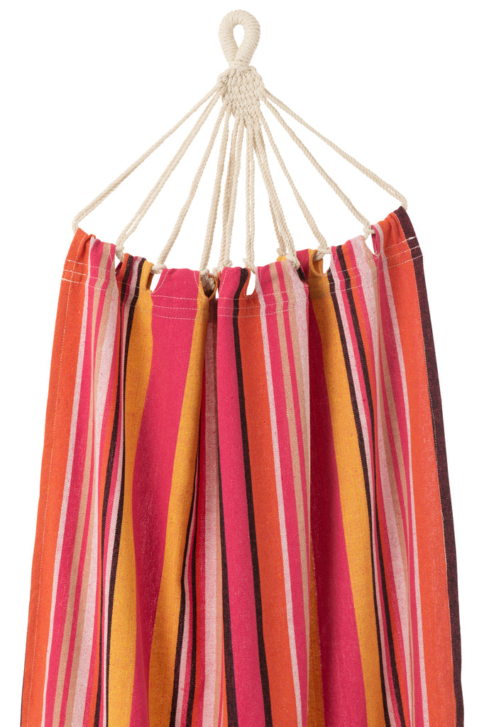 Hamac à rayures coton rose multicolor - J-Line