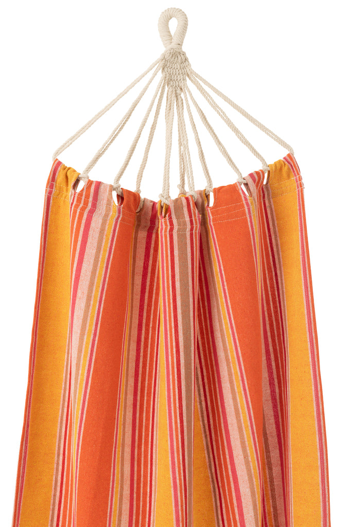 Hamac à rayures en coton orang multicolor - J-Line