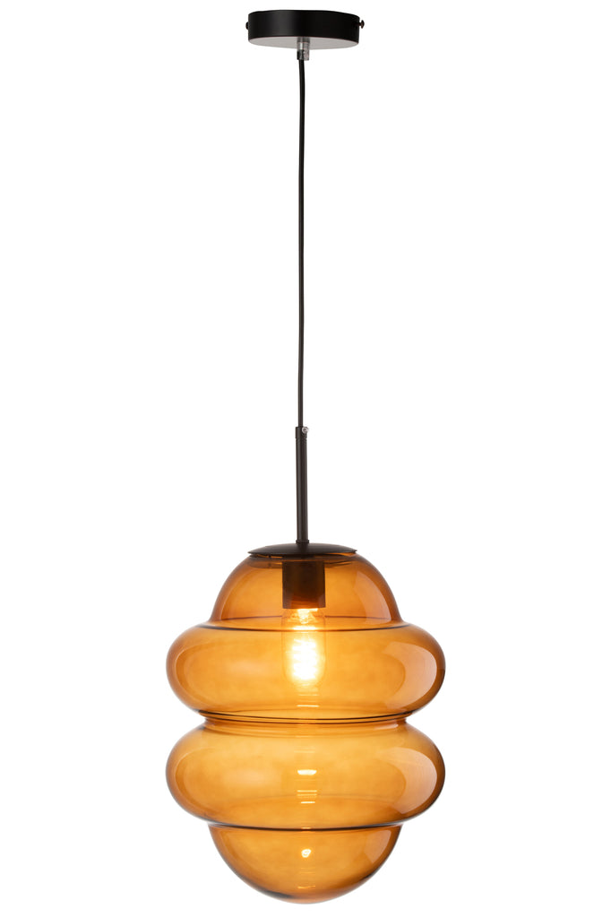 Suspension luminaire Kemi en verre marron - J-Line