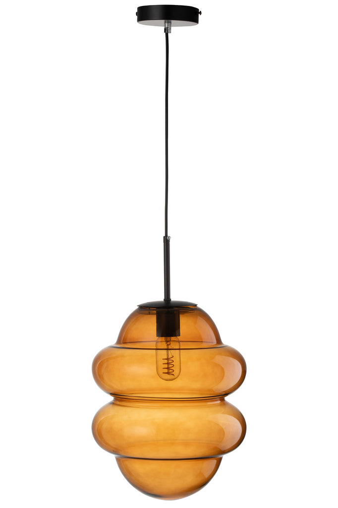 Suspension luminaire Kemi en verre marron - J-Line