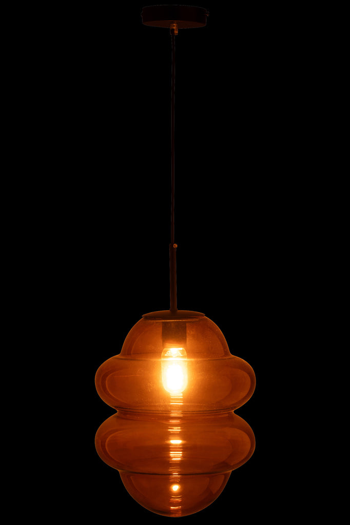 Suspension luminaire Kemi en verre marron - J-Line