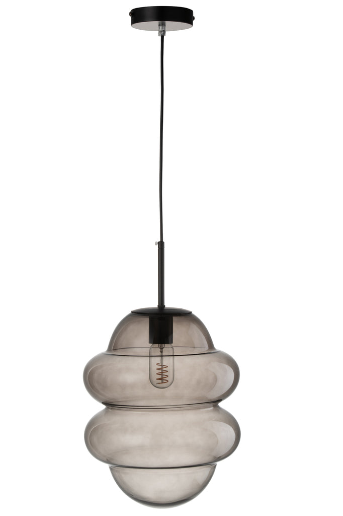 Suspension luminaire Kemi en verre gris - J-Line