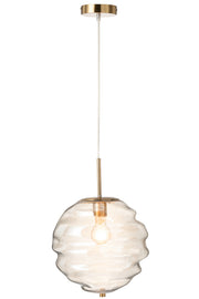 Suspension luminaire Ruche en verre cognac - J-Line