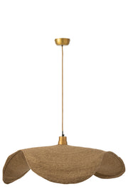 Suspension luminaire Maluku en jonc naturel grande - J-Line