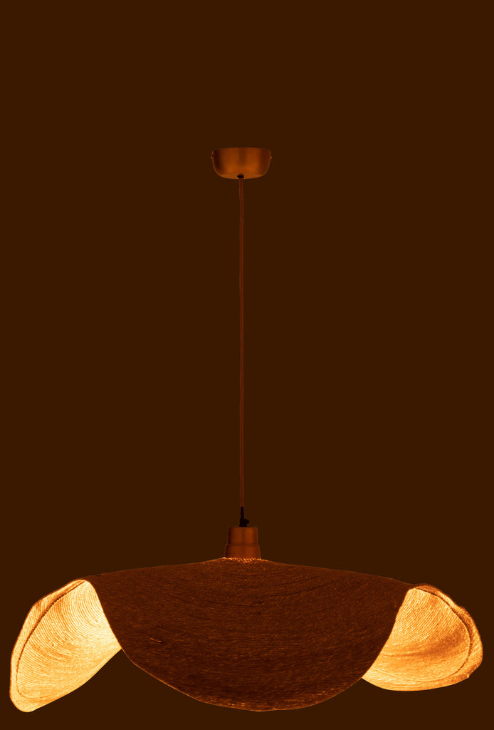 Suspension luminaire Maluku en jonc naturel grande - J-Line