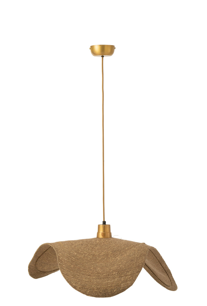 Suspension luminaire Maluku en jonc naturel medium - J-Line