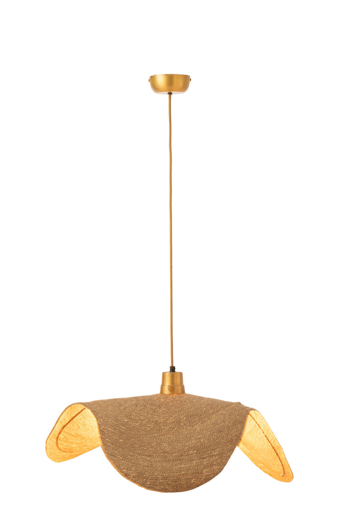 Suspension luminaire Maluku en jonc naturel medium - J-Line