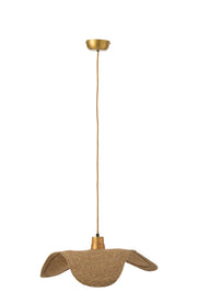 Suspension luminaire Maluku en jonc naturel petite - J-Line