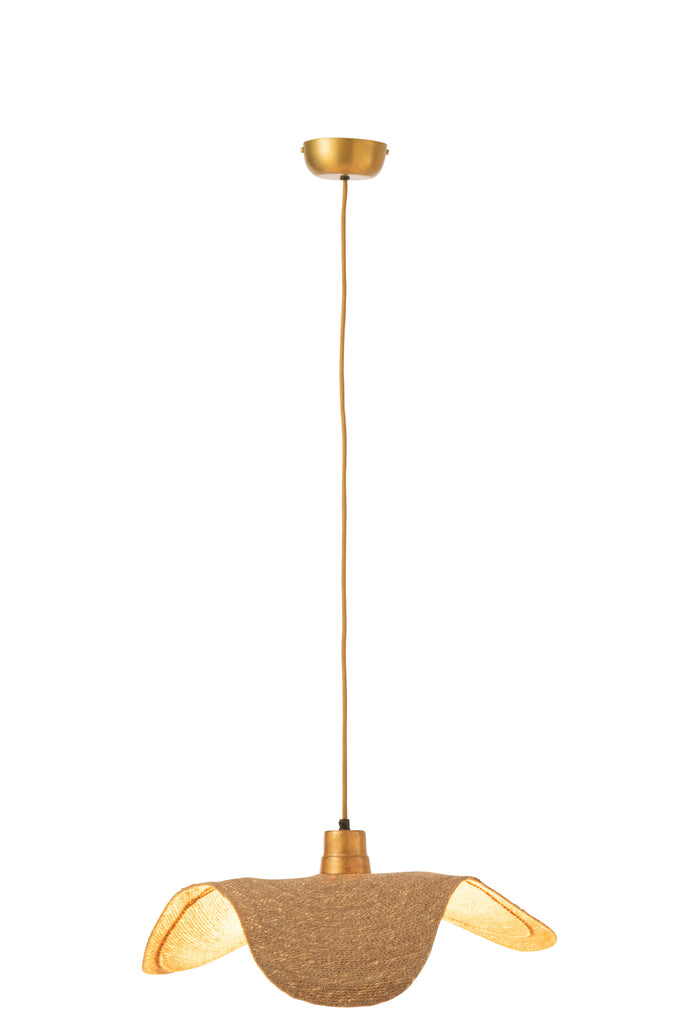 Suspension luminaire Maluku en jonc naturel petite - J-Line