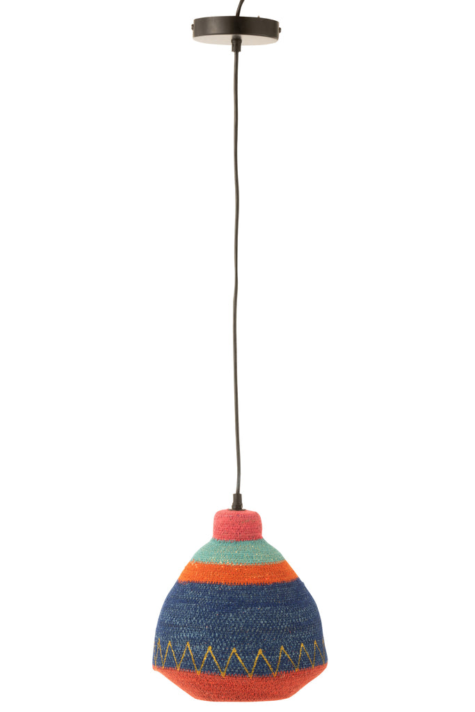 Suspension luminaires Namibie en jonc de mer multicolor - J-Line