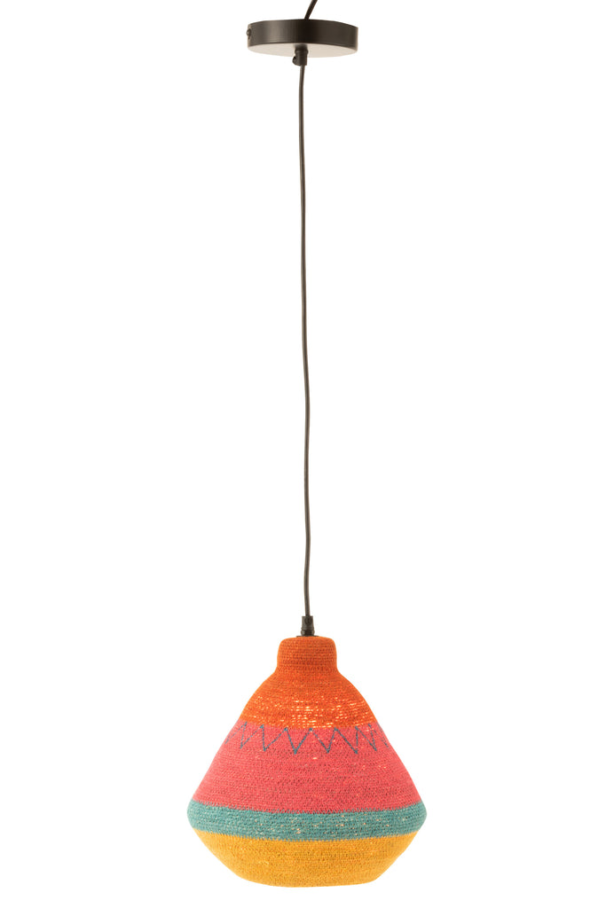 Suspension luminaires Botswana en jonc de mer multicolor- J-Line