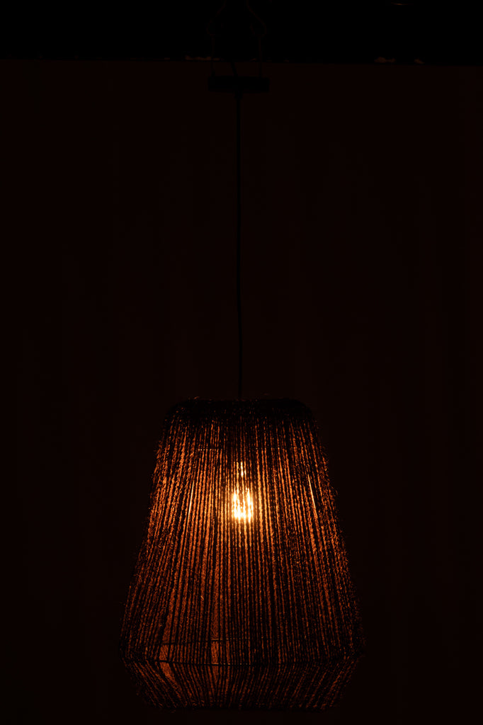 Suspension luminaire Santander en palmier marron foncé - J-Line