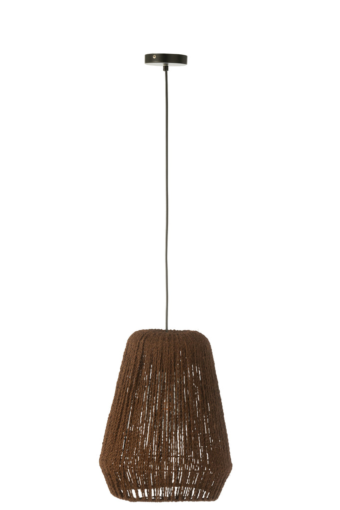 Suspension luminaire Santander en palmier marron foncé petite - J-Line