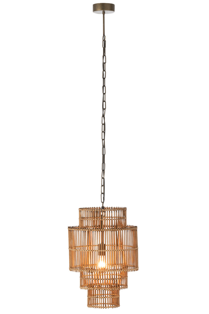 Suspension luminaires Terra en bambou naturel - J-Line