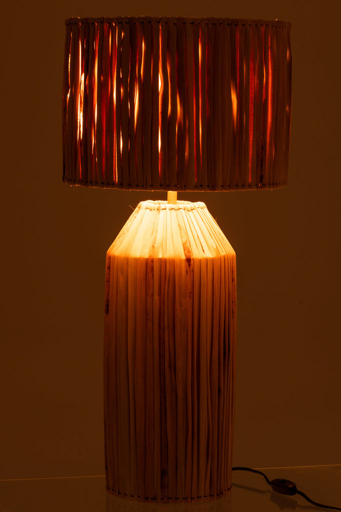 Lampe à poser Hanna en feuilles de bananier grande - J-Line