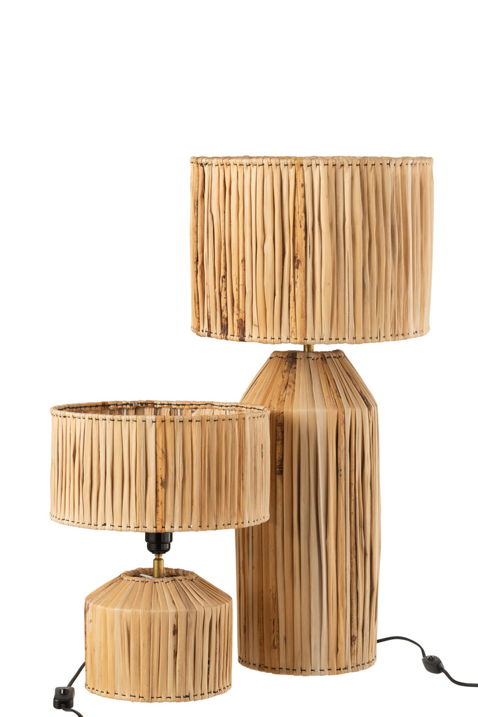 Lampe à poser Hanna en feuilles de bananier grande - J-Line