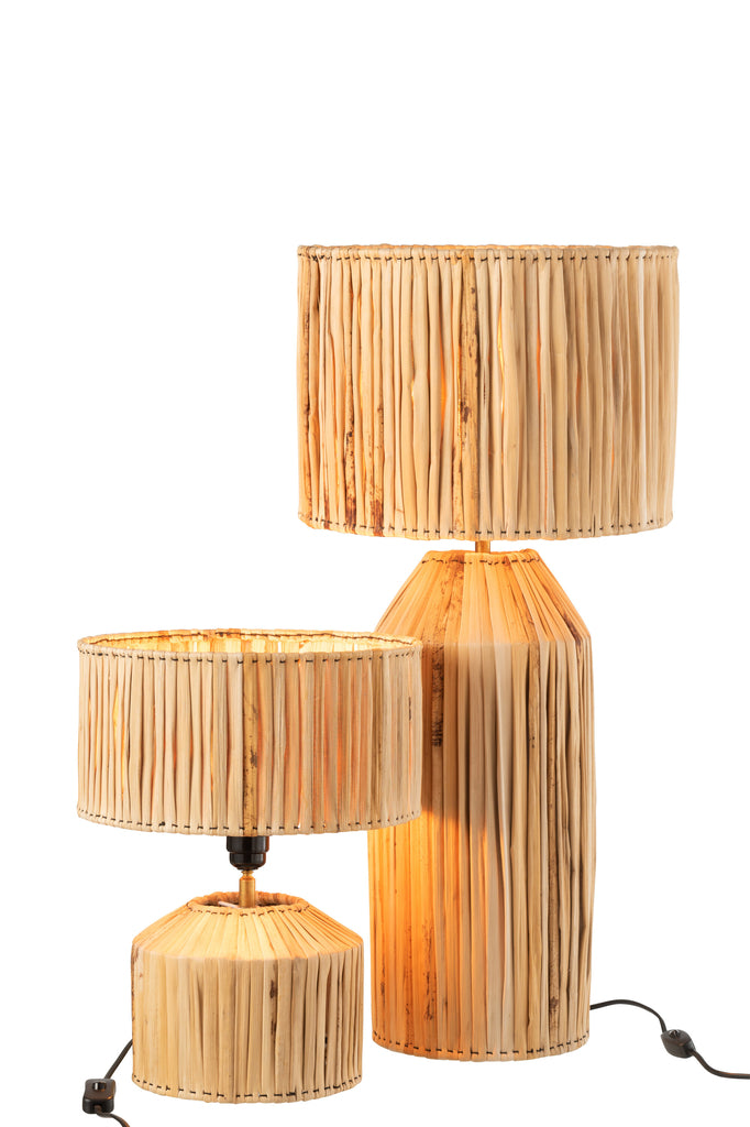 Lampe à poser Hanna en feuilles de bananier grande - J-Line