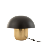 Lampe à poser champignon Skokie en fer noir or petite - J-Line