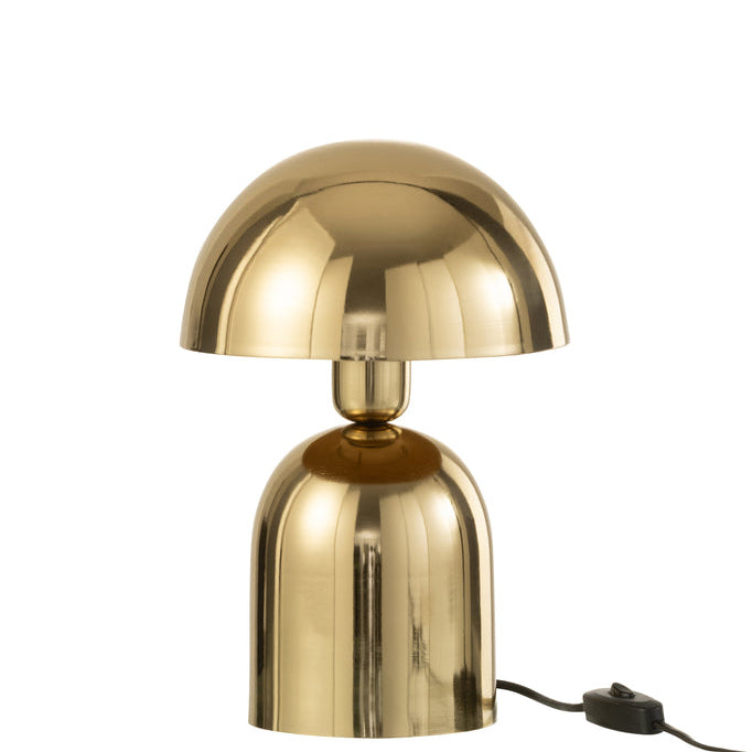 Lampe à poser champignon Winton en métal dorée - J-Line