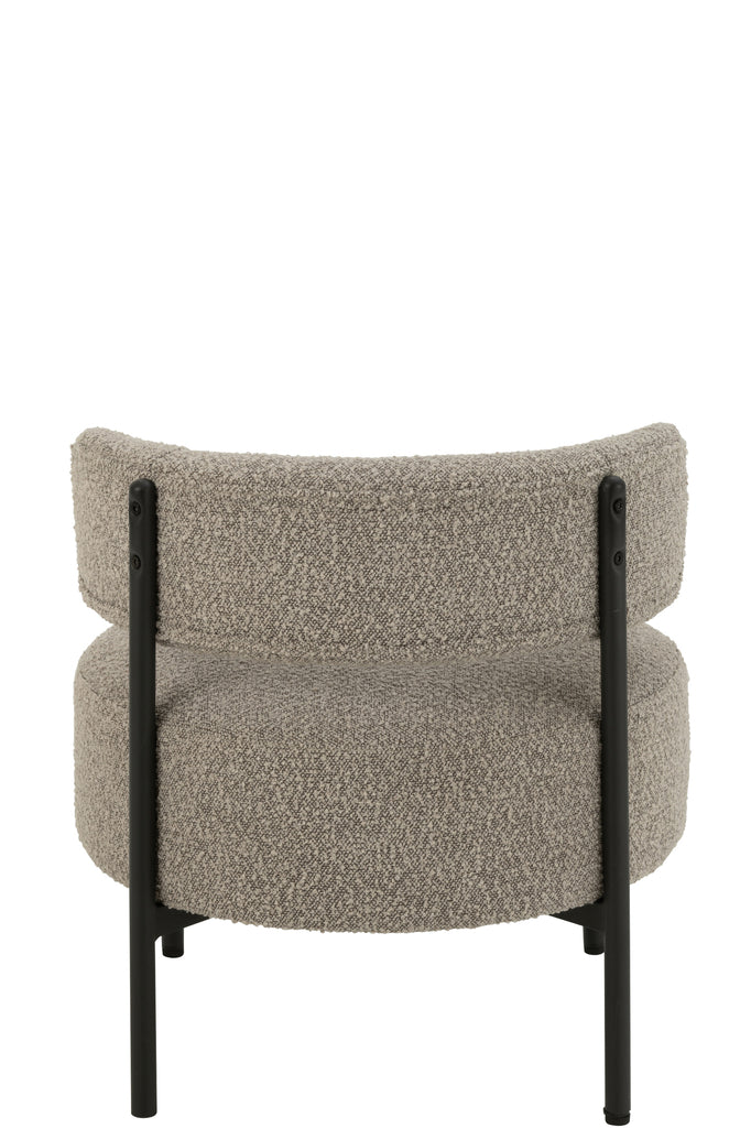 Fauteuil Keri en bouclette gris - J-Line