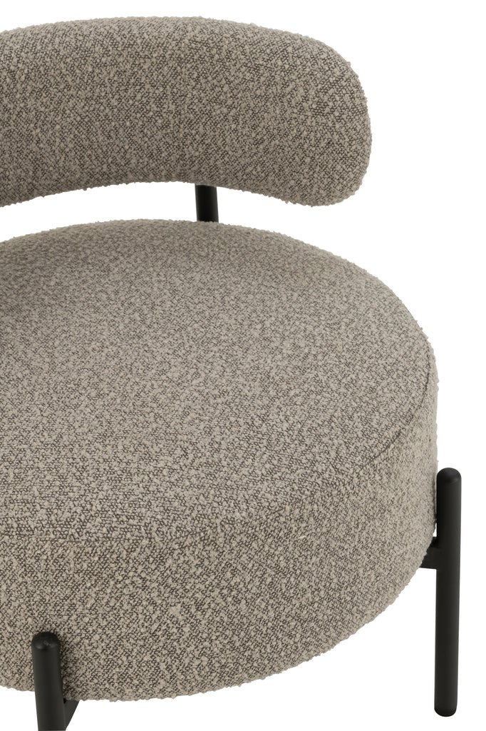Fauteuil Keri en bouclette gris - J-Line