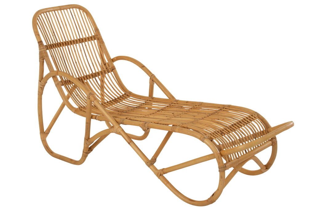 Chaise longue Nusa en rotin naturel - J-Line