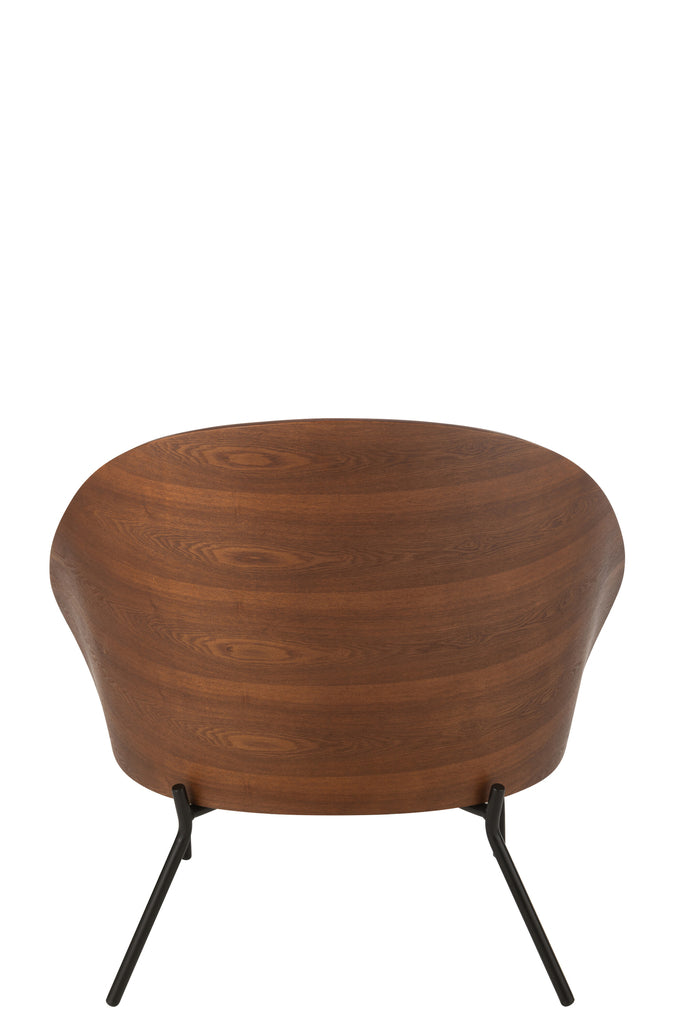 Fauteuil Meulaboh en contreplaqué marron et beige - J-Line
