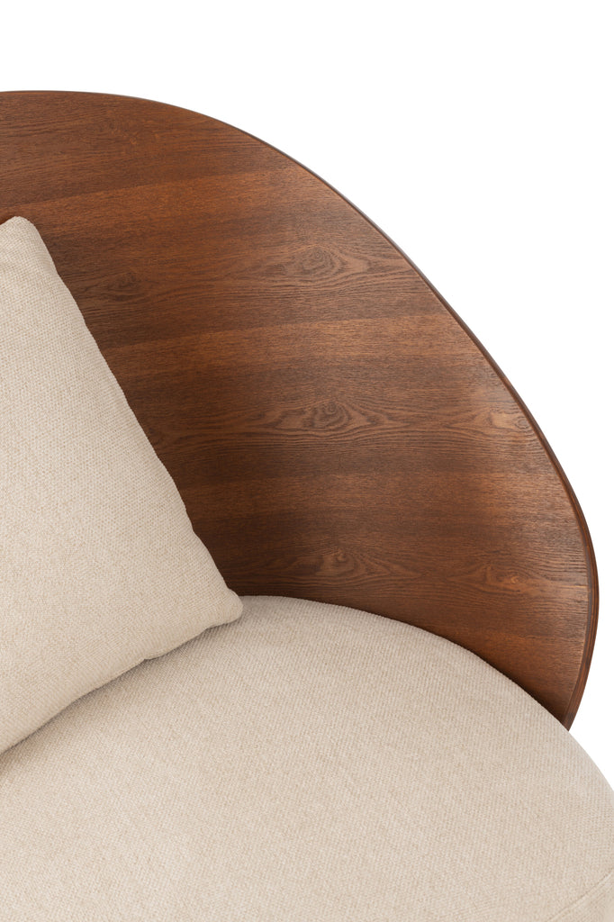 Fauteuil Meulaboh en contreplaqué marron et beige - J-Line