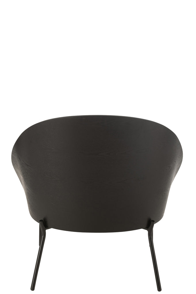 Fauteuil Meulaboh en contreplaqué noir et gris - J-Line