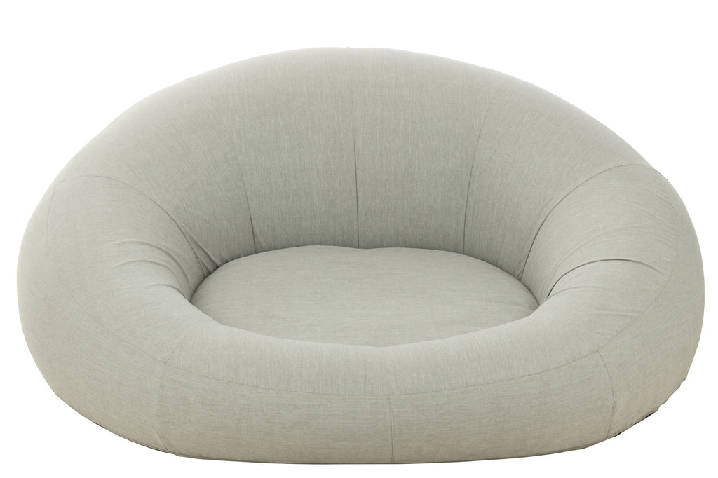 Pouf de piscine Donut en polypropylène gris - J-Line