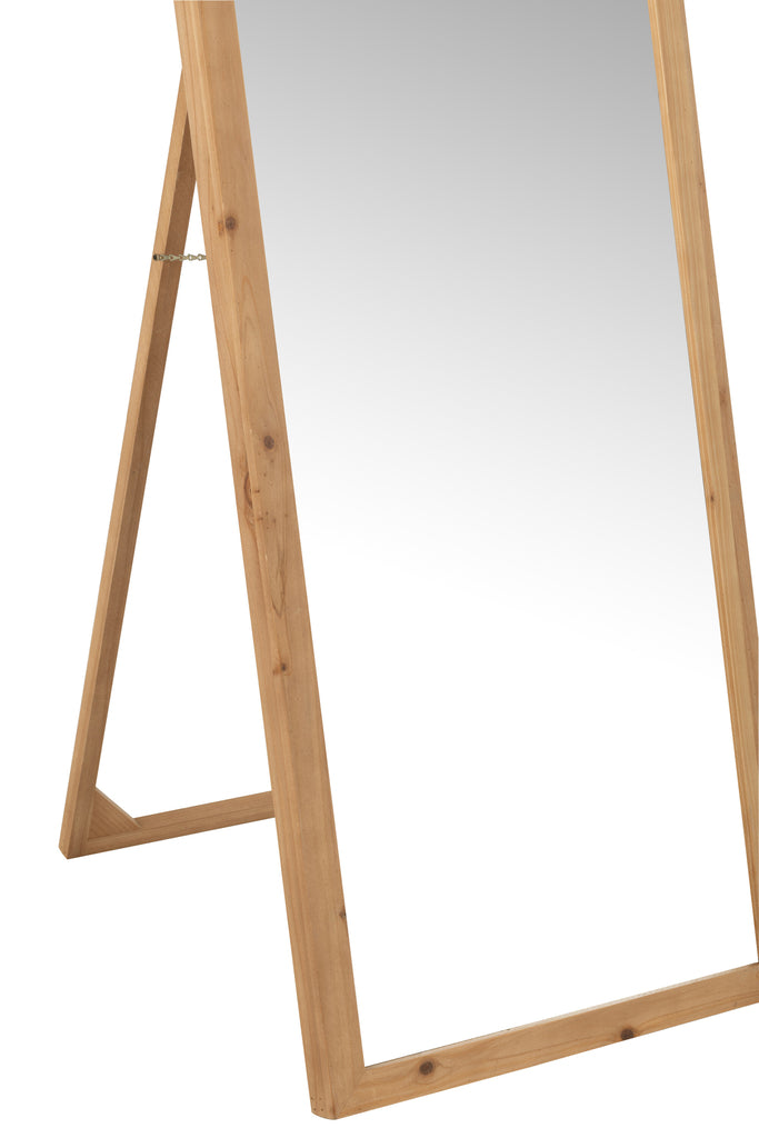 Miroir sur pied Anne en bois de sapin naturel - J-Line