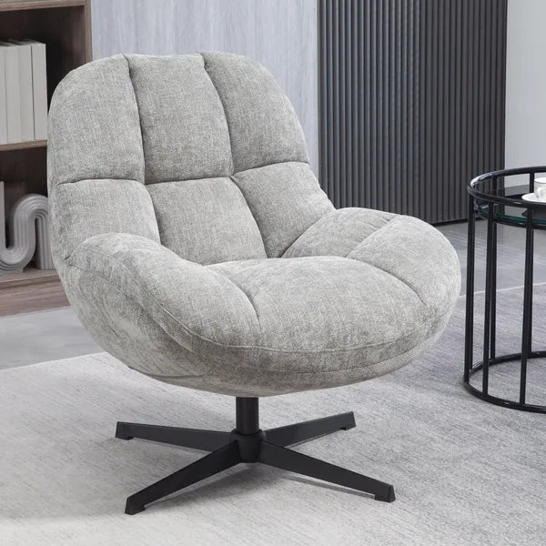 Fauteuil Molto pivotant gris clair