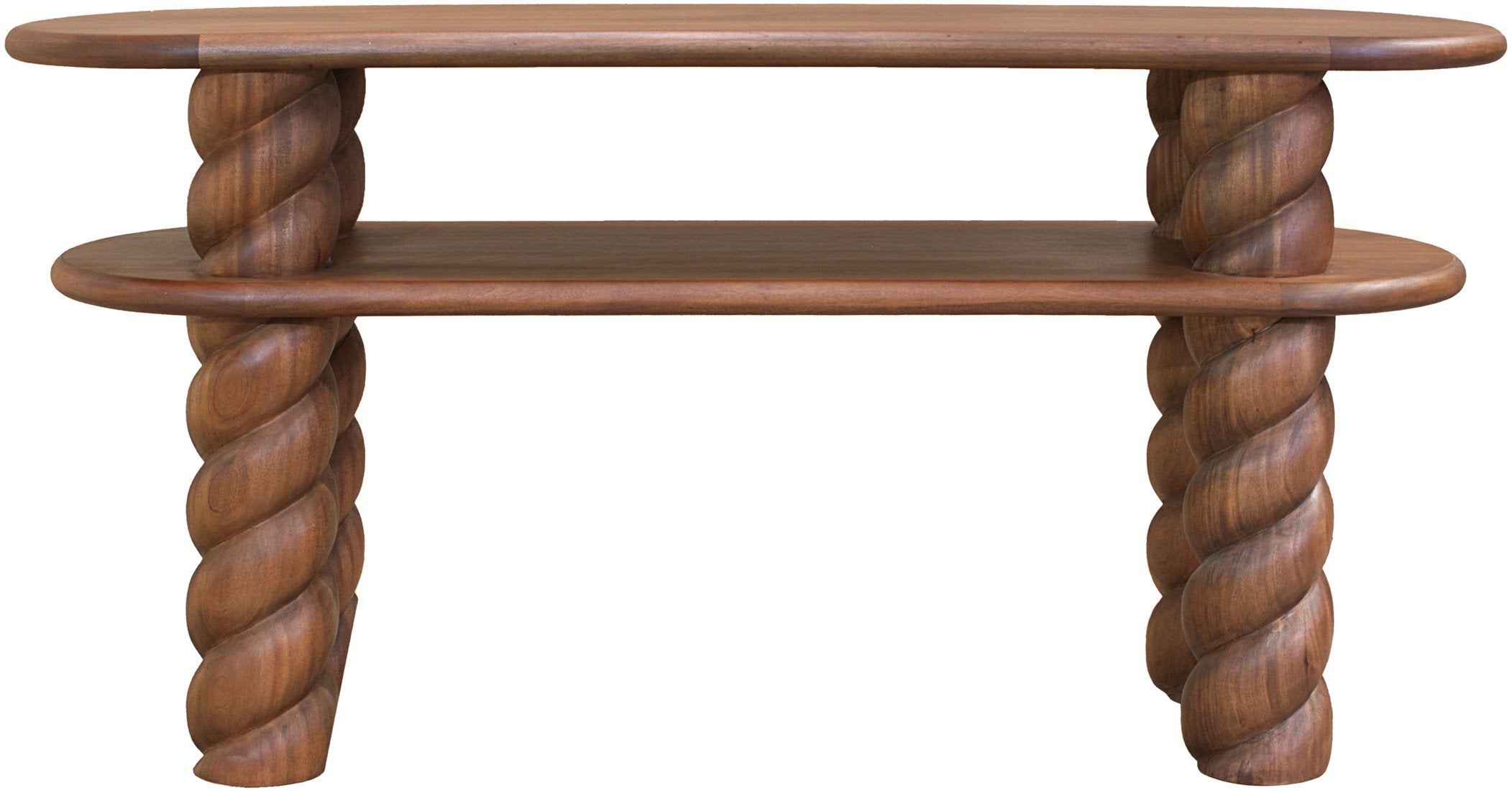 SUR DEVIS - Console Nami en Bois de Mahogany - Versmissen - Club Pelita