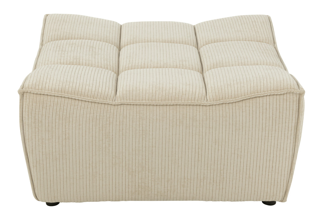 Canapé modulaire Biarritz - Pouf Biarritz en bois de peuplier beige - J-Line