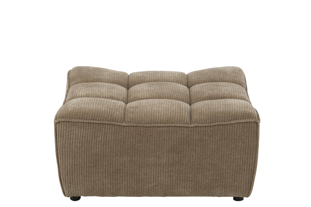 Canapé modulaire Biarritz - Pouf Biarritz en bois de peuplier taupe foncé - J-Line