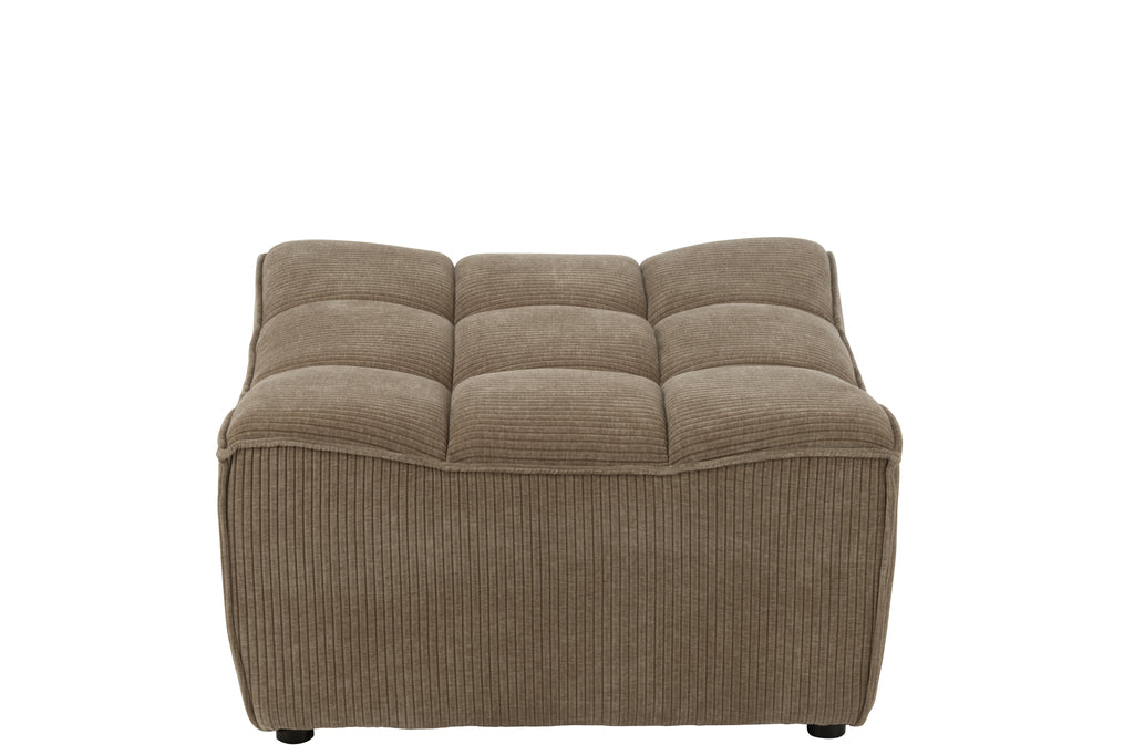 Canapé modulaire Biarritz - Pouf Biarritz en bois de peuplier taupe foncé - J-Line