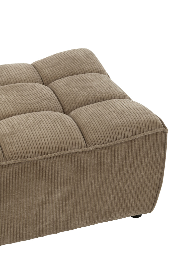 Canapé modulaire Biarritz - Pouf Biarritz en bois de peuplier taupe foncé - J-Line