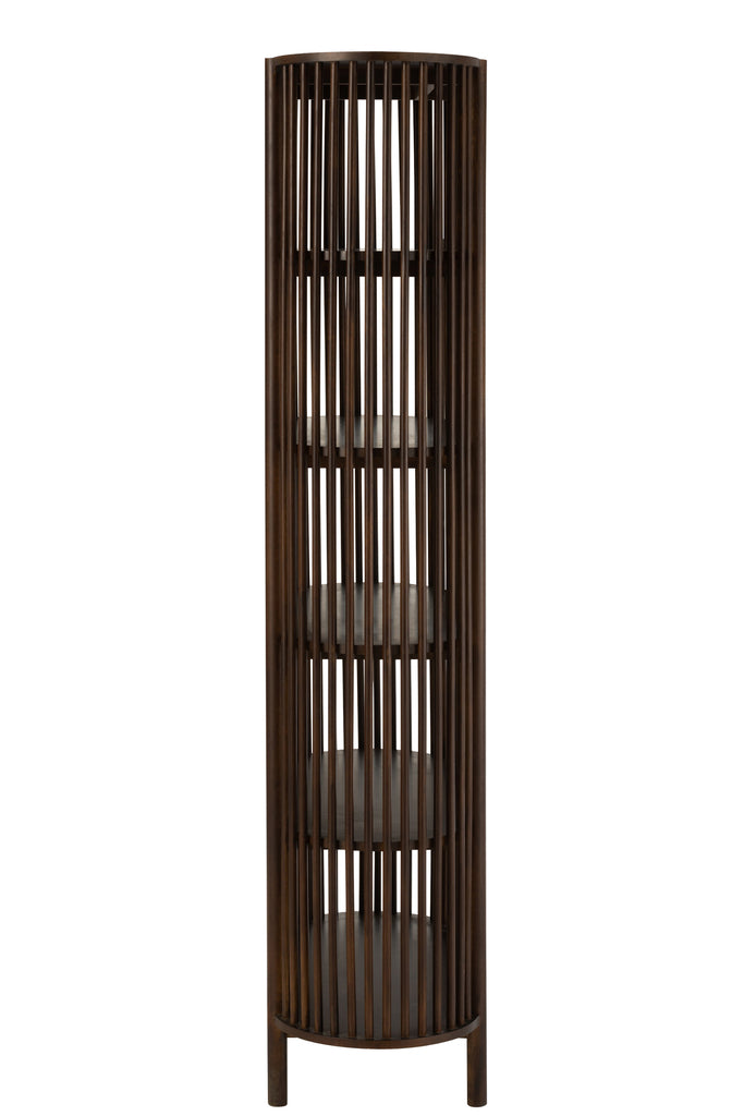 Étagère 5 niveaux Gili Meno en bois de manguier marron foncé - J-Line