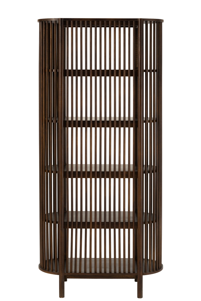 Étagère 5 niveaux Gili Meno en bois de manguier marron foncé - J-Line