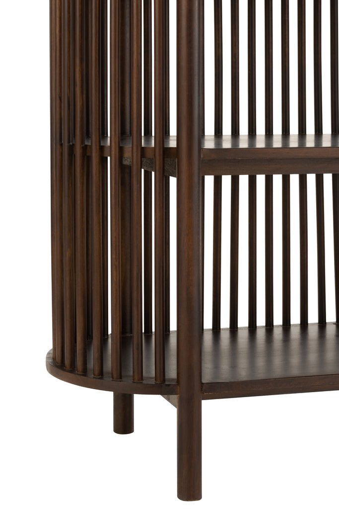 Étagère 5 niveaux Gili Meno en bois de manguier marron foncé - J-Line