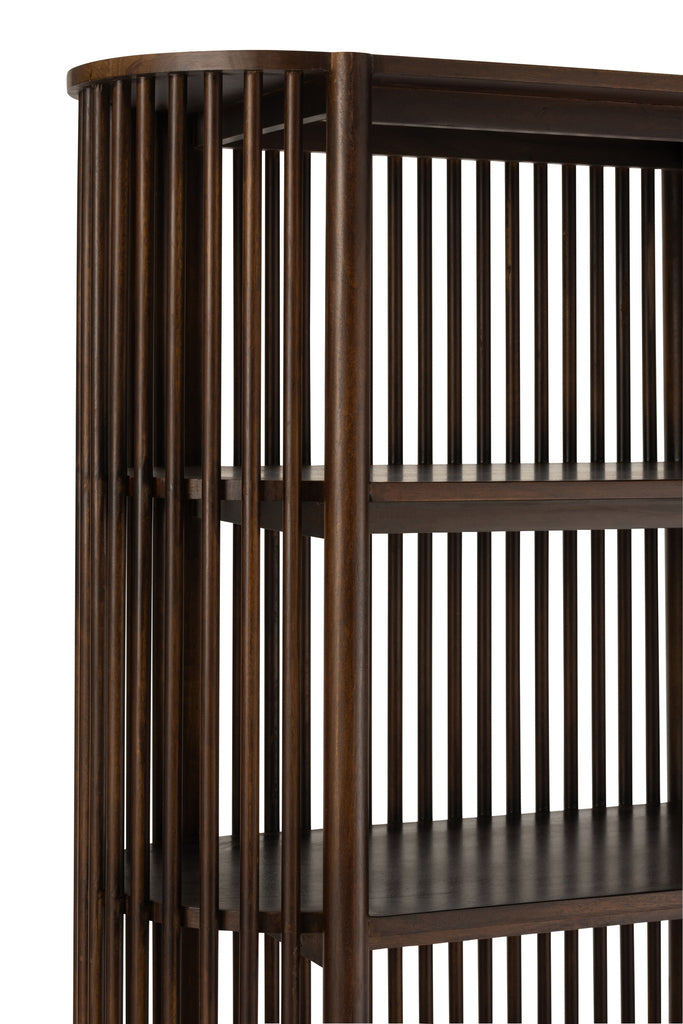 Étagère 5 niveaux Gili Meno en bois de manguier marron foncé - J-Line